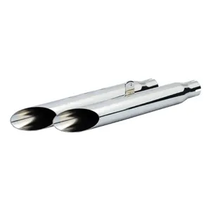 Doss Slash Cut 18.5 Inch Long Slip-On Mufflers For 1980-2003 XL Sportster Models (52-817)