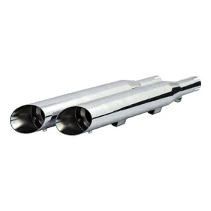 Doss Slash Cut 20 Inch Long Slip-On Mufflers For 2004-13 XL Sportster Models (52-918)