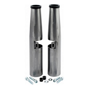 Lowbrow Customs Fork Covers In Raw Steel Finish (39mm Forks) (002738)
