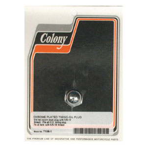 Colony Timing & Drain Plug In Chrome Acorn Style 5/8-18 Thread (ARM038309)