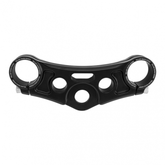Roland Sands Top Triple Clamp In Gloss Black Finish With Riser Holes For 06-17 FXD, FXDB & FXDC (0208-2108-B)