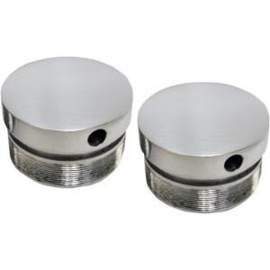 LA Choppers Flush-Mount Fork Caps In Polished Finish For 06-15 FXD, FXDWG (49mm) (0404-0290)