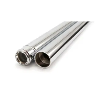 Custom Cycle Standard Length 20 1/4 inches OAL 41mm Fork Tubes in Chrome Finish For 2000-2017 Softail (Excluding FXSB), 2000-2005 FXDWG, 1997-2005 FLT, 2006-2008 FLT Non-Fairing Models (T2000)