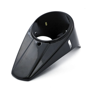Doss Smooth Black Dash Cover 47-61 Style For Harley Davidson 36-84 FL & Custom Applications With 2 Light Base Plate (ARM659405)