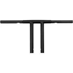 Wild 1 10 Inch Chubby Flatline Handlebars In Black Finish for 1982-2020 Harley Davidson Models (excl. 88-11 Springers) (WO566B)