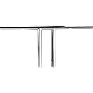 Wild 1 12 Inch Chubby Flatline Handlebars In Chrome Finish For 1982-2020 Harley Davidson Models (excl. 88-11 Springers) (WO567)