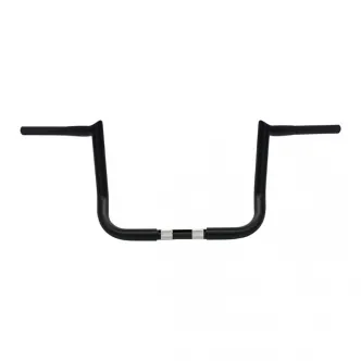 Wild 1 12 Inch Rise Chubby Reaper Handlebars in Black For 1989-2024 Electra Glide & 2008-2023 Street Glide With Batwing Fairing (WO592B)