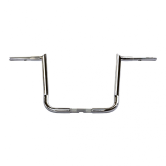 Wild 1 14 Inch Rise Chubby Reaper Handlebars in Chrome For 1982-2020 Harley Davidson FLT/Touring Models With Batwing Fairing (WO594)