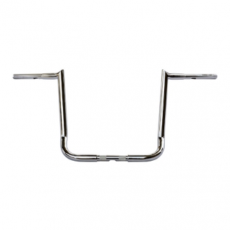 Wild 1 16 Inch Rise Chubby Reaper Handlebars in Chrome For 1982-2020 Harley Davidson FLT/Touring Models With Batwing Fairing (WO596)