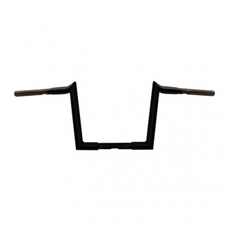 Wild 1 10 Inch Rise Chubby Reaper Handlebars in Black For 1982-2020 Harley Davidson Models (Excluding 88-11 Springers & 82-20 Touring Models) (WO580B)
