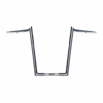 Wild 1 16 Inch Rise Chubby Reaper Handlebars in Chrome For 1982-2020 Harley Davidson Models (Excluding 88-11 Springers & 82-20 Touring Models) (WO586)