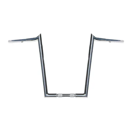 Wild 1 16 Inch Rise Chubby Reaper Handlebars in Chrome For 1982-2020 Harley Davidson Models (Excluding 88-11 Springers & 82-20 Touring Models) (WO586)