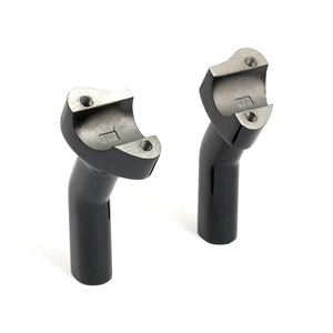 Doss OEM Style Pullback Risers Without Top Clamp In Black (ARM344409)