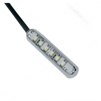 Custom Dynamics 6-LED Magic Spots in Chrome Housing With Amber Bulbs (MS6AMBERC) 