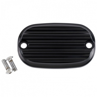 Joker Machine Finned Black Rear Master Cylinder Cover For 99-Up Harley Davidson Models (08-01-1)