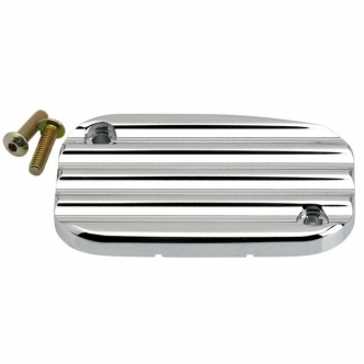 Joker Machine Finned Chrome Hydraulic Clutch Master Cylinder Cover FL, V-Rod (08-005C)