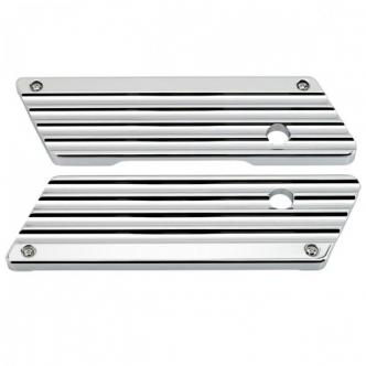 Joker Machine Bag Latch Covers Finned Chrome (04-50-1)