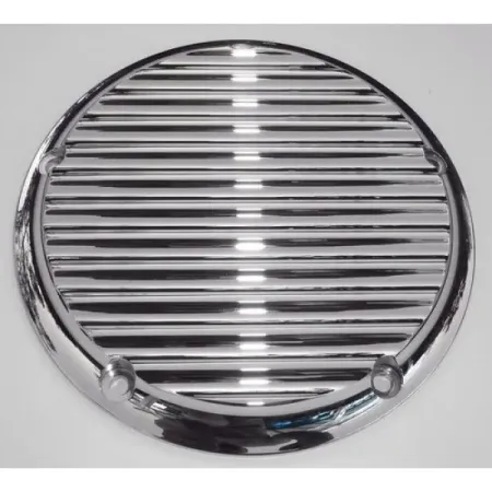 Joker Machine 5 Hole Derby Cover Finned In Chrome Finish For 1999-2017 Dyna, 1999-2018 Softail (Excl. 2018 FLSB), 1999-2015 Touring & Trike Models (Excl. 2015 FLHTCUL, FLHTKL) (06-99FN)
