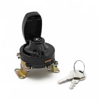 DOSS FL Style 5-Pole Flat Key Ignition Switch in Black Finish For 1936-1972 FL Models (ARM178215)