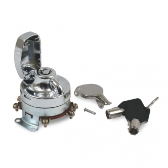 Doss Early Style Electronic Ignition Switch With Round Key In Chrome (ARM270405)