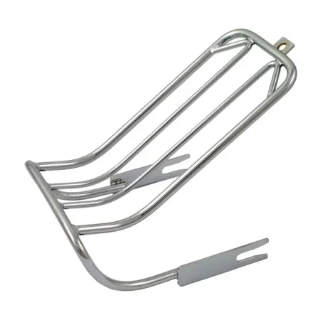 DOSS Bobbed Fender Luggage Rack In Chrome For 84-99 FXST Models (28005ABK)