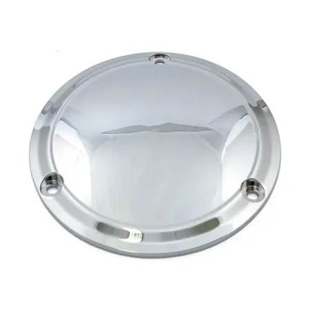 CPV Stepped Derby Cover In Chrome For 1999-2017 Dyna, 1999-2018 Softail (Excl. 2018 FLSB), 1999-2015 Touring & Trike Models (Excl. 2015 FLHTCUL, FLHTKL) (77614)