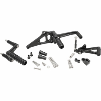 Roland Sands Design Rearsets In Black Ops Finish For Harley Davidson 2014-2022 XL Sportster Models (0035-1166-SMB)