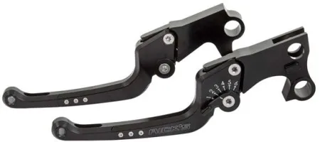 Ricks Motorcycles Good Guys Adjustable Brake & Clutch Levers In Black Finish For Softail S & Softail CVO 2016 (890921)