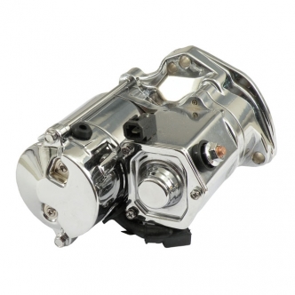 WAI 1.4KW Starter Motor in Chrome Finish For 2006-2017 Dyna, 2007-2017 Softail, 2007-2016 Touring Models (ARM924309)