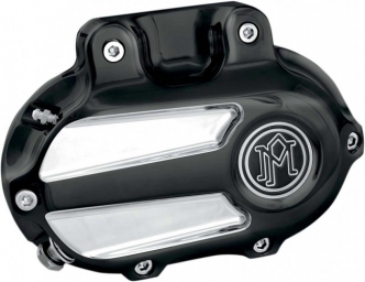 Performance Machine 6 Speed Hydraulic Clutch Scallop Cover Use With 11/16 Inch Bore Master Cylinder in Contrast Cut Finish For 2006-2017 Dyna, 2007-2017 Softail, 2007-2013 Touring, 2014-2016 FLHR/C Touring Without Fairing Models (0066-2023-BM)