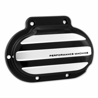 Performance Machine Cable 6 Speed Clutch Cover In Contrast Cut For 2006-2017 Dyna, 2007-2017 Softail, 2007-2013 Touring, 2007-2013 Touring, 2014-2016 FLHR/C Touring Without Fairing Models (0066-2031-BM)