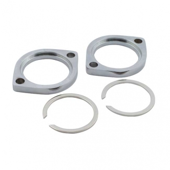 DOSS Exhaust Flange And Retainer Kit In Chrome For 84-23 Big Twin, 86-23 XL, 08-12 XR1200, 1987-2010 Buell XB (ARM220099)