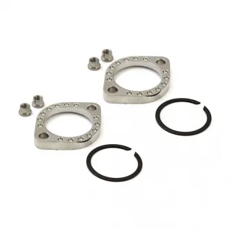 Evolution Industries Stainless Steel Exhaust Flange Kit In Polished With Flanged Hex Nuts For 84-20 Big Twin, 86-20 XL, 08-12 XR1200 (ARM160255)