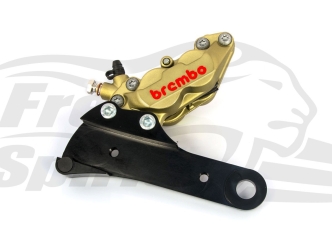 Free Spirits Rear 4 Piston Brake Caliper In Gold For Rotor 292mm For Harley Davidson 1983-1999 Sportster Models (205711)