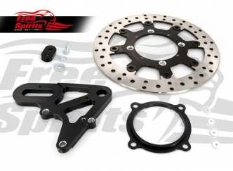 Free Spirits Triumph Street Scrambler & Bonneville T100/ T120 Up Grade Floating Rear Brake Rotor & Pads Kit (305308WK)