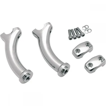Drag Specialties Deuce-Style Handlebar Risers In Chrome For 2000-2007 FXSTD Models (1803-3306)