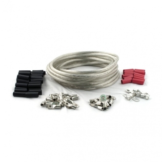All Balls 25 Foot DIY Custom Battery Cable Kit - Clear (ARM606035)