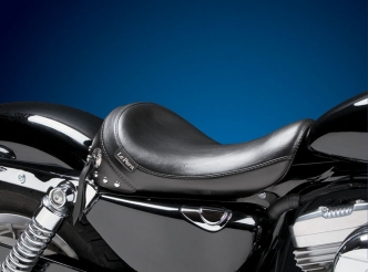 Le Pera Sanora Smooth Foam Solo Seat With Skirt 12 Inch Wide in Black For 2004-2020 XL Sportster (Excluding 2007-2009 XL) With 4.5 Gallon Fuel Tank Models (LC-016)