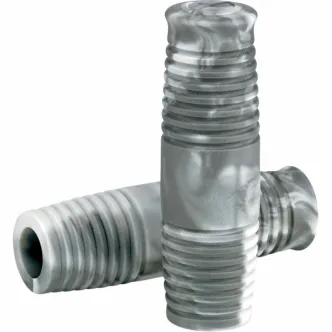 Lowbrow Customs Cole Foster Signature Series Grips In Antique Gray Marble For 7/8 Inch Handlebars (003043)