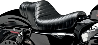 Le Pera Stubs Spoiler Seat Foam Pleated For Harley Davidson 2004-2020 XL Sportster Models (Excl. 07-09) (LK-416BLK)