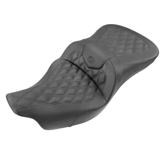 Saddlemen Road Sofa Lattice Stitched Seat For Harley Davidson 2008-2023 FLHR, FLHT, FLHX & FLTR Touring Motorcycles (808-07B-182)