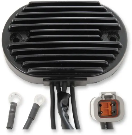 Drag Specialties Solid-State Regulator in Black For Harley Davidson 2001-2006 Softail Motorcycles (2112-0808)