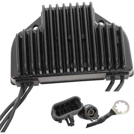 Drag Specialties Solid-State Regulator in Black For Harley Davidson 2002-2007 V-Rod Motorcycles (2112-0833)