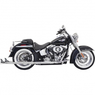 Bassani True Duals With Fishtail Mufflers in Chrome Finish For 2007-2017 Softail Models (1S66E-36)