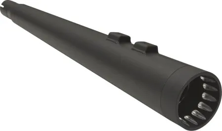Bassani Exhaust Muffler Slip-On 4 Inch DNT Performance Megaphone With Black End Caps in Black Finish For 2017-2024 Touring (1F572DNT5B)