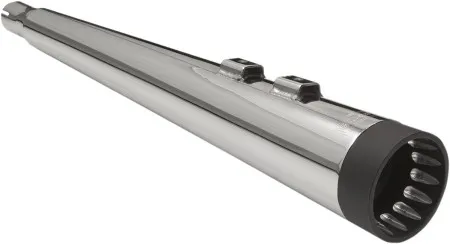 Bassani 4 Inch Megaphone Muffler With Tuned Baffle Black End Cap in Chrome Finish For 1995-2016 Touring Models (1F57DNT5)