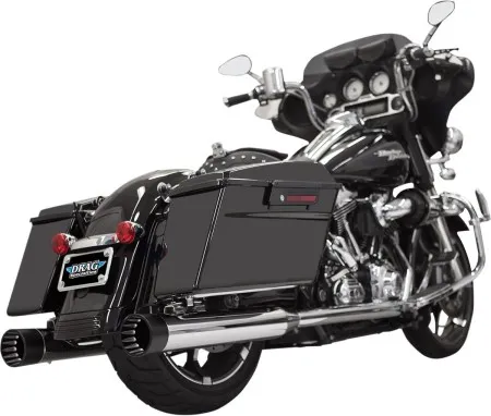 Bassani 4 Inch Straight Can Muffler With 3 Stepped Tuned Baffle Polished End Cap in Chrome Finish For 1995-2016 Touring Models (1F7DNT5)