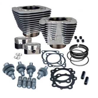 S&S 883cc to 1200cc Hooligan Big Bore Kit In Silver For 2000-2020 Sportster (910-0607)