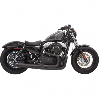 Bassani Exhaust Road Rage 2 Mega With Black End Caps in Black Finish For 2014-2020 Sportster Models (1X32RB)