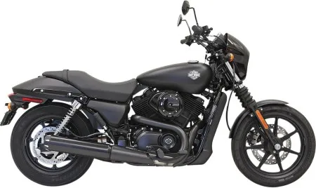 Bassani Muffler 4 Inch Straight Can Style Street Exhaust in Black Finish For 2015-2020 Street Models (1587RB)